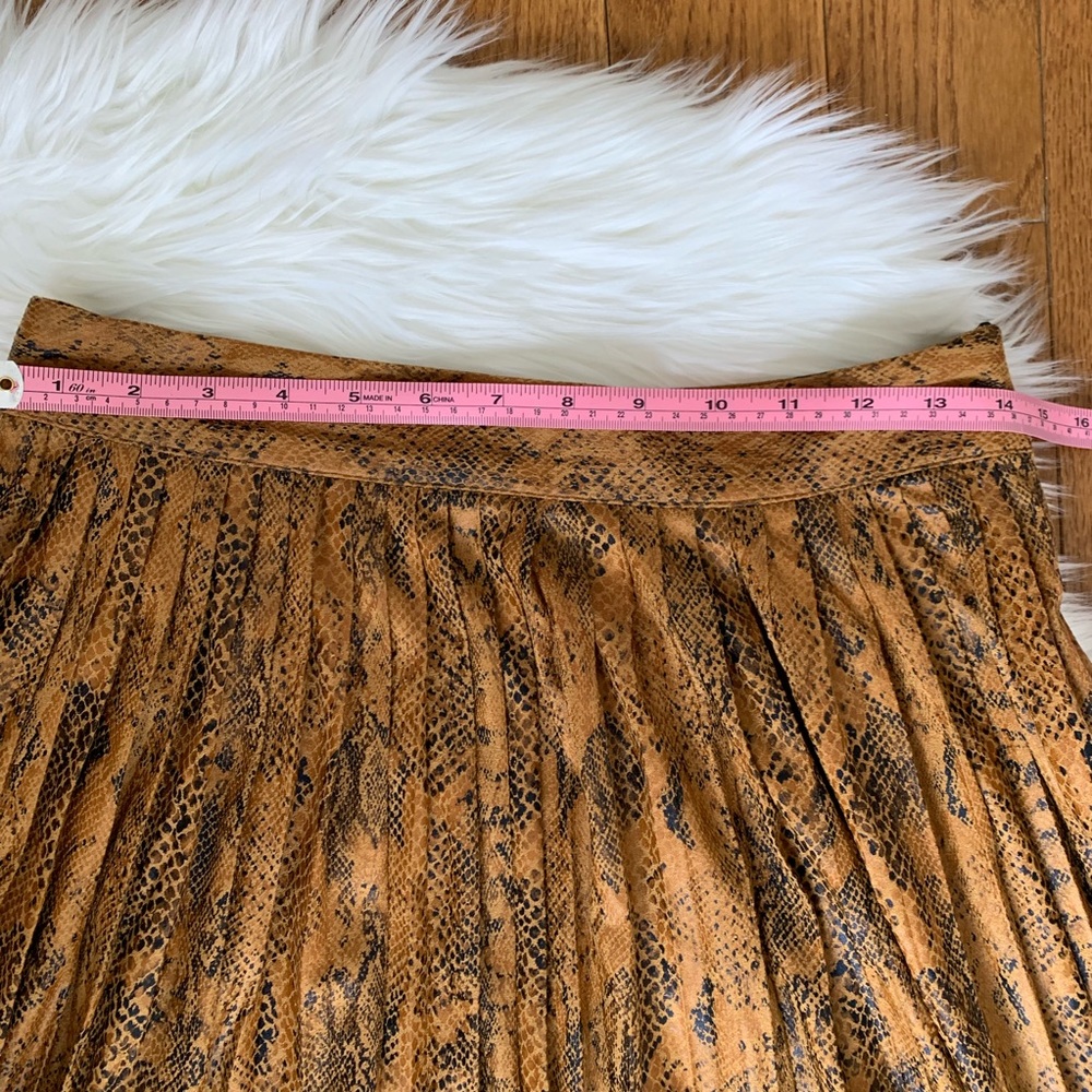 NWT | Zara Snake Print Plated Midi Skirt - Picture 5 of 7
